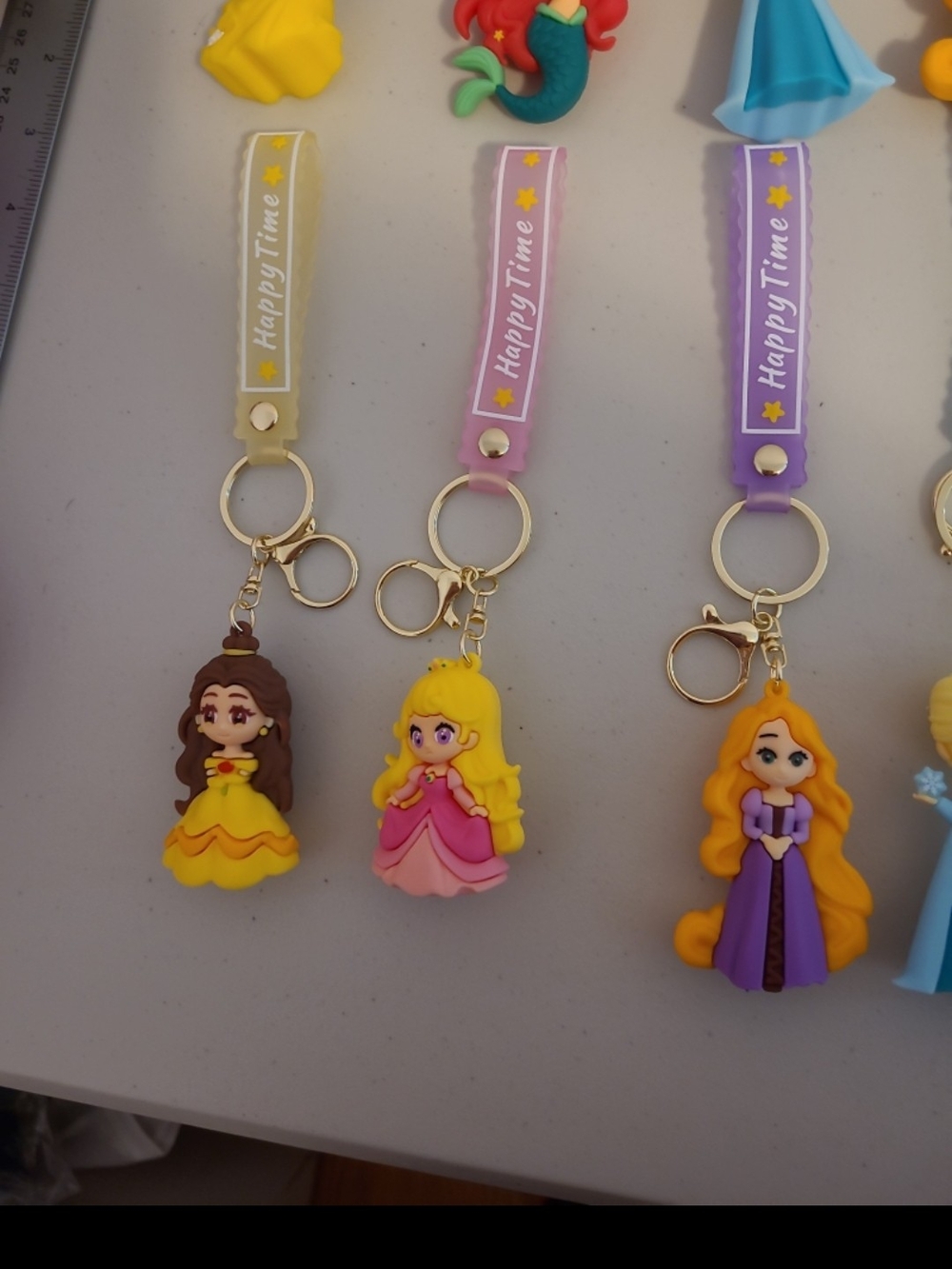 Kids Princess Character Keychain Set - Assorted Colors - Picture 3 of 5
